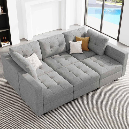 Modular Sofa Bed Set Sectional Oversized Couch Storage Seats EK HOME FURNITURE