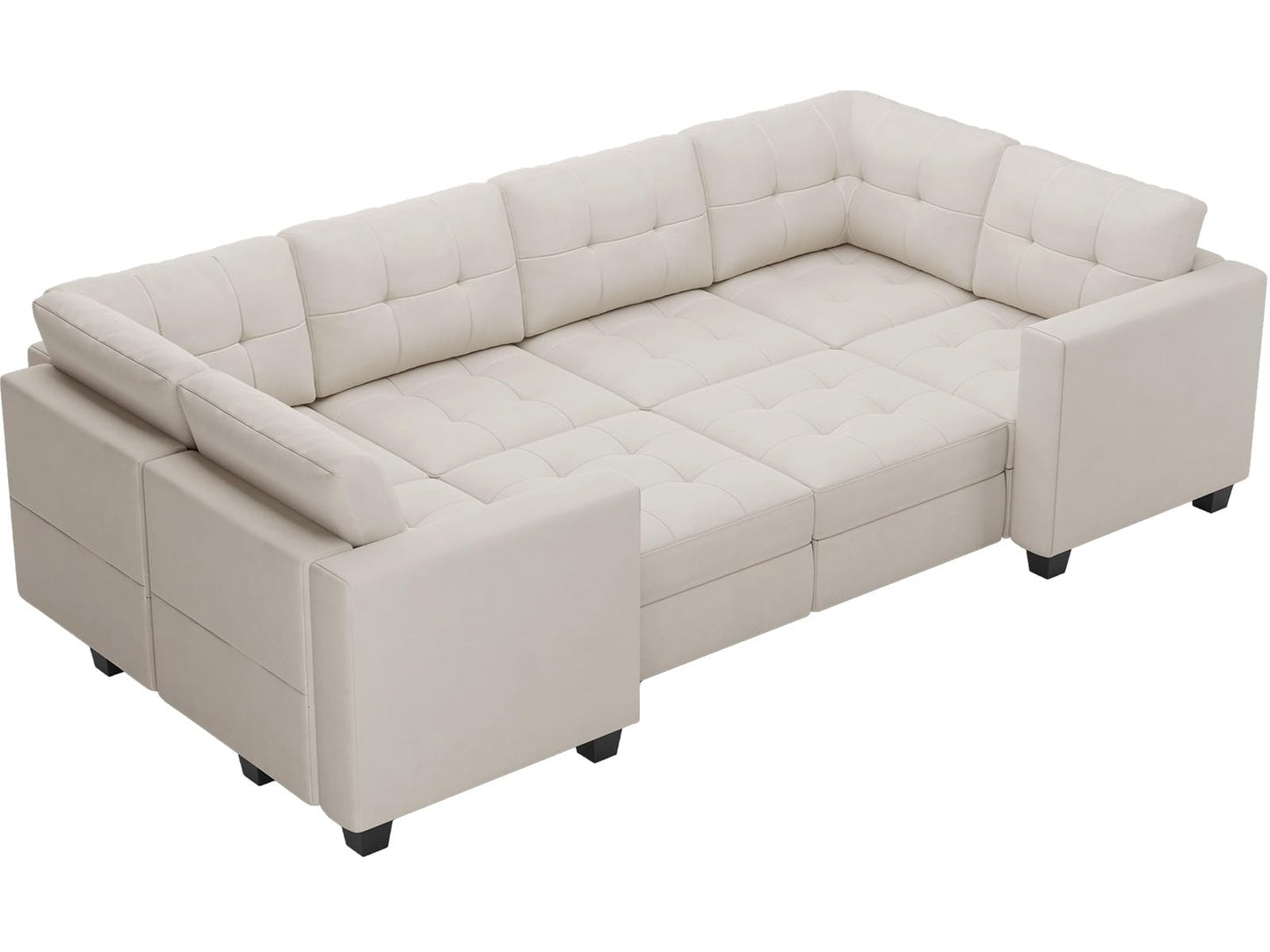 Modular Sofa Bed Set Sectional Oversized Couch Storage Seats EK HOME FURNITURE