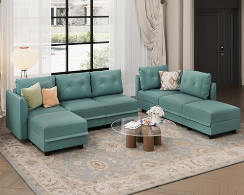 Oversized Modular Sofa Sectional Couch with Storage, Large 14 Seater U Shaped Sofa with Chaise EK HOME FURNITURE