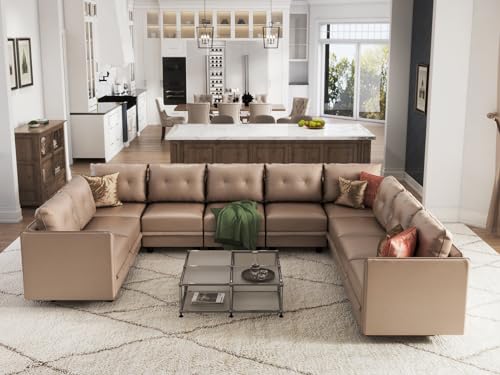 Oversized Modular Sofa Sectional Couch with Storage, Large 14 Seater U Shaped Sofa with Chaise EK HOME FURNITURE