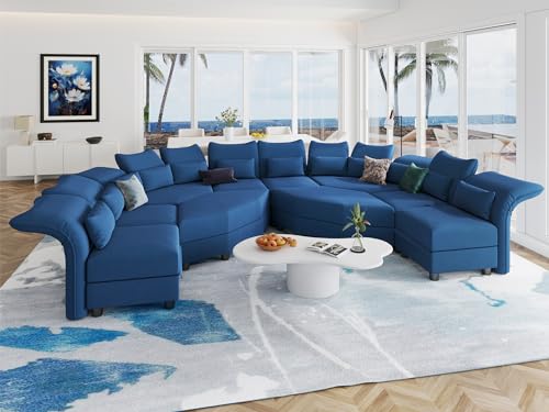 Reversible Sectional Sofa Modern Modular Sectional Couch with Chaise L Shaped Corner 8 Seater with Storage EK HOME FURNITURE