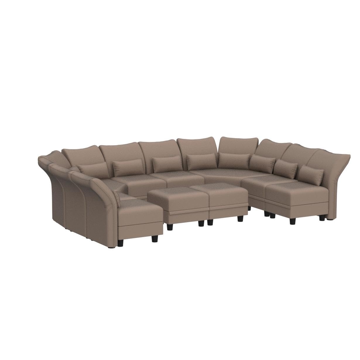 Reversible Sectional Sofa Modern Modular Sectional Couch with Chaise L Shaped Corner 8 Seater with Storage EK HOME FURNITURE