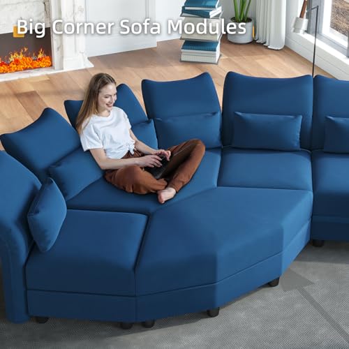 Reversible Sectional Sofa Modern Modular Sectional Couch with Chaise L Shaped Corner 8 Seater with Storage EK HOME FURNITURE