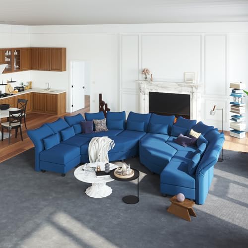 Reversible Sectional Sofa Modern Modular Sectional Couch with Chaise L Shaped Corner 8 Seater with Storage EK HOME FURNITURE