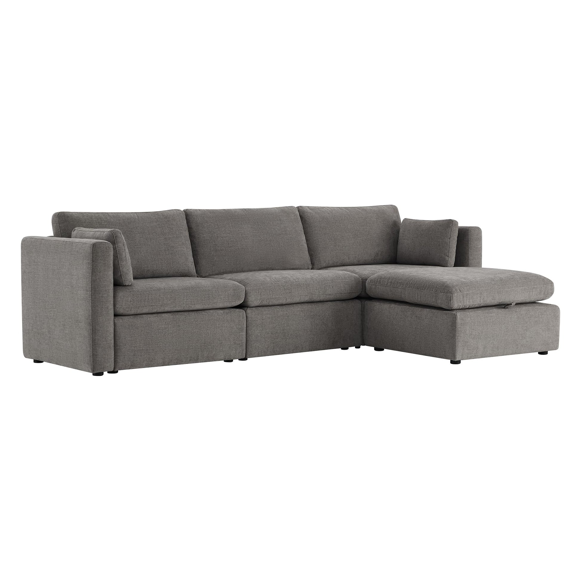 U-Shaped Modular Sofa Set, Extra Large Sectional Couch with Reversible Chaise, 146 inch Width EK HOME FURNITURE