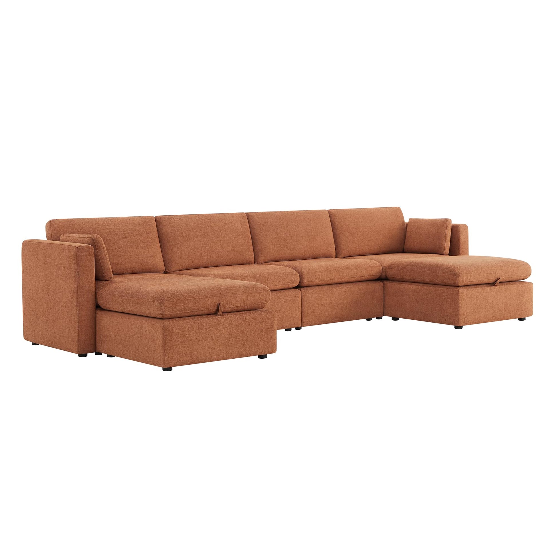 U-Shaped Modular Sofa Set, Extra Large Sectional Couch with Reversible Chaise, 146 inch Width EK HOME FURNITURE