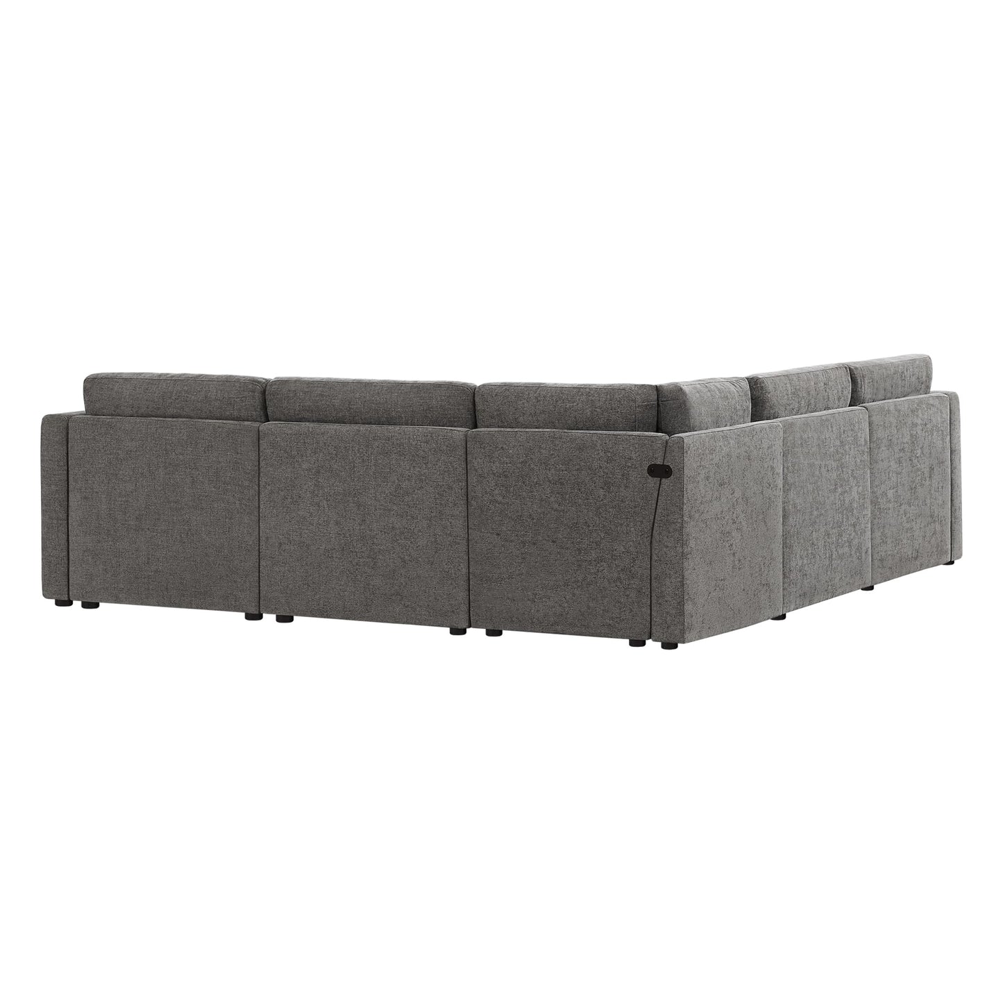 U-Shaped Modular Sofa Set, Extra Large Sectional Couch with Reversible Chaise, 146 inch Width EK HOME FURNITURE