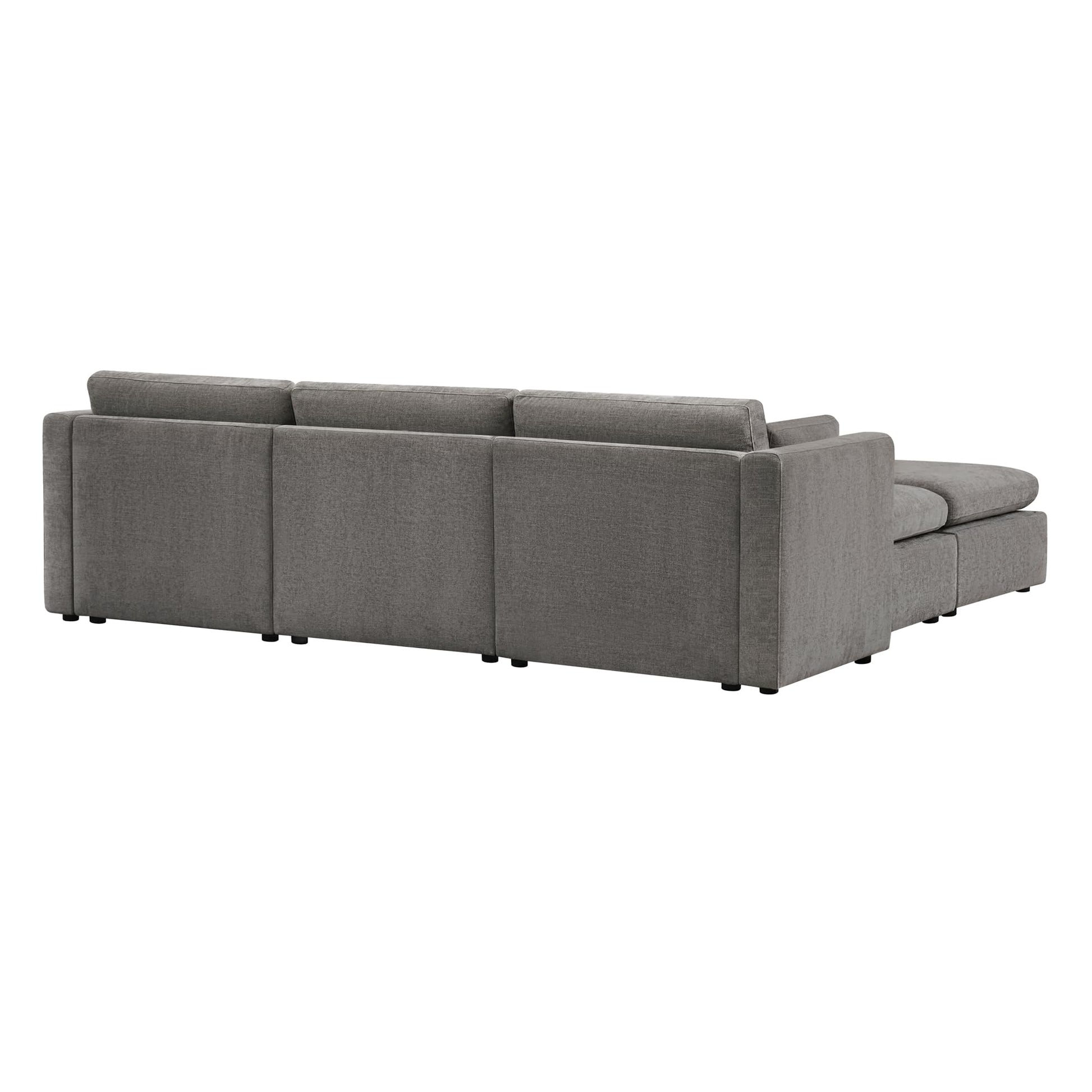 U-Shaped Modular Sofa Set, Extra Large Sectional Couch with Reversible Chaise, 146 inch Width EK HOME FURNITURE