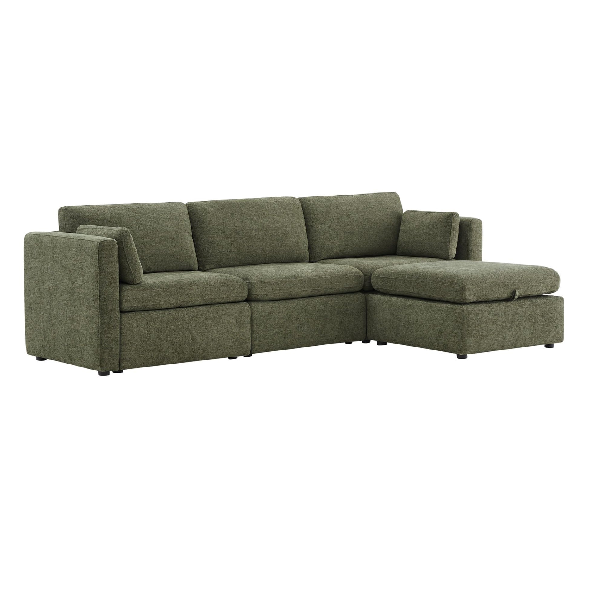 U-Shaped Modular Sofa Set, Extra Large Sectional Couch with Reversible Chaise, 146 inch Width EK HOME FURNITURE