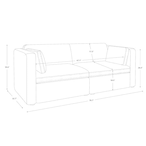 U-Shaped Modular Sofa Set, Extra Large Sectional Couch with Reversible Chaise, 146 inch Width EK HOME FURNITURE