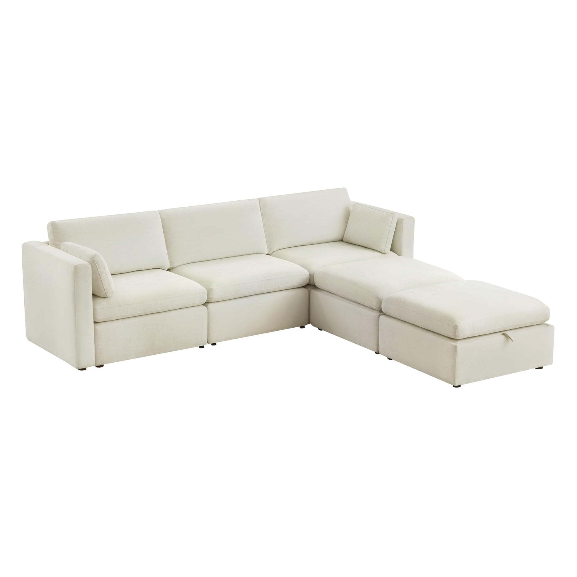 U-Shaped Modular Sofa Set, Extra Large Sectional Couch with Reversible Chaise, 146 inch Width EK HOME FURNITURE