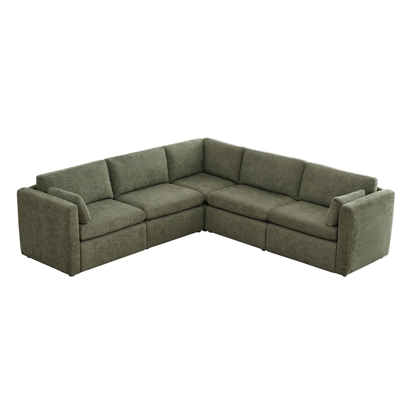 U-Shaped Modular Sofa Set, Extra Large Sectional Couch with Reversible Chaise, 146 inch Width EK HOME FURNITURE