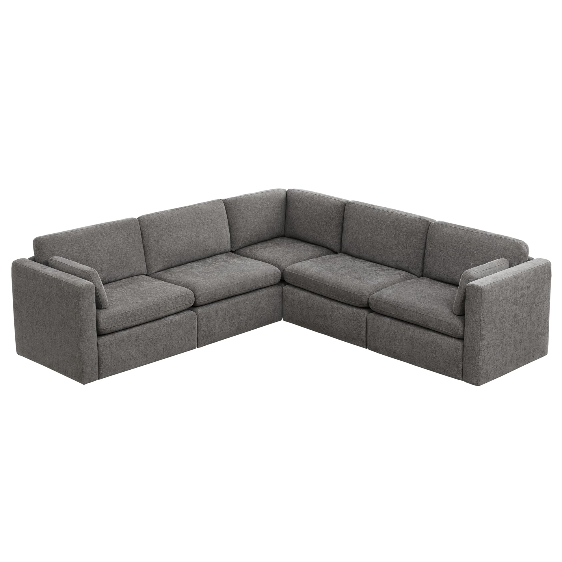 U-Shaped Modular Sofa Set, Extra Large Sectional Couch with Reversible Chaise, 146 inch Width EK HOME FURNITURE