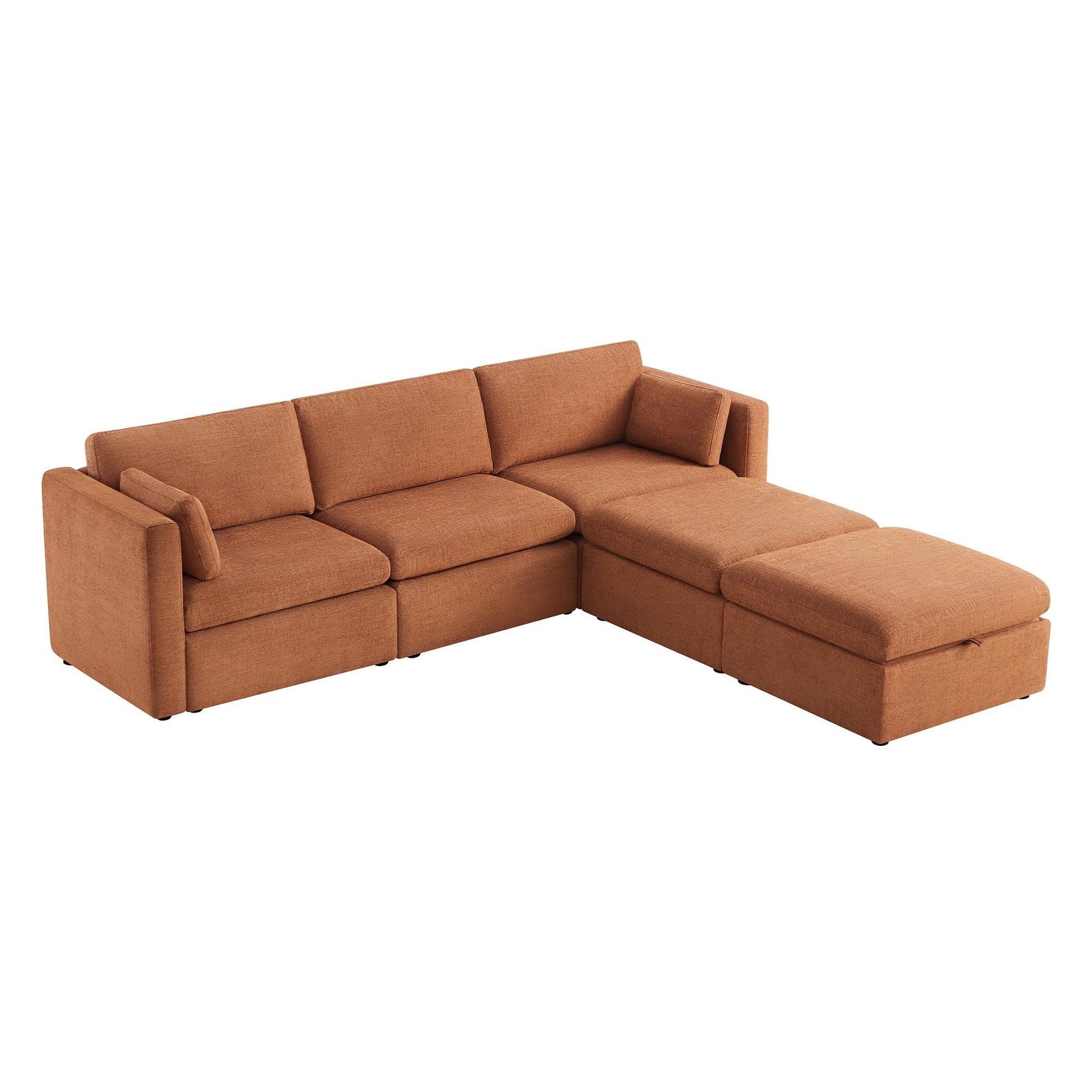 U-Shaped Modular Sofa Set, Extra Large Sectional Couch with Reversible Chaise, 146 inch Width EK HOME FURNITURE