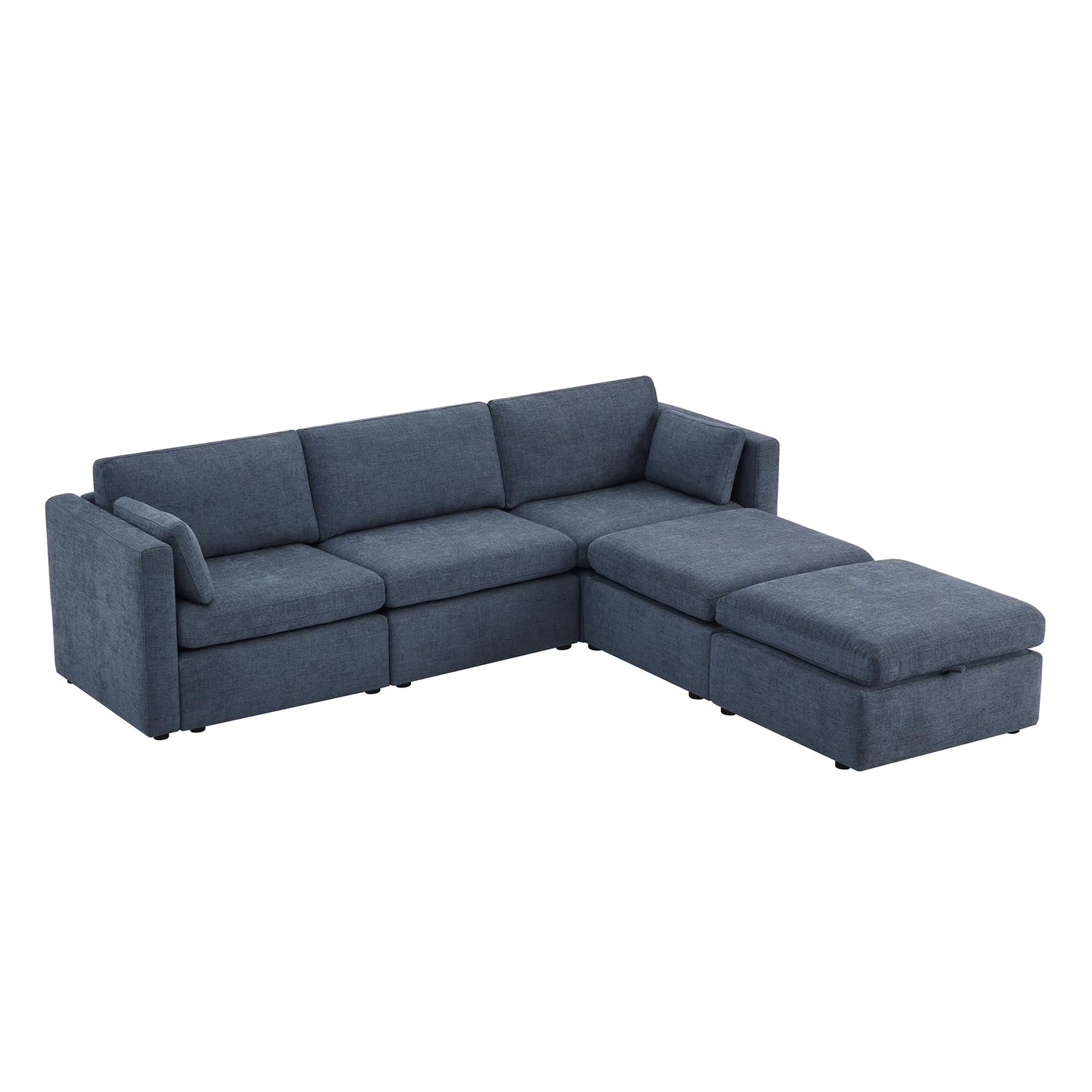 U-Shaped Modular Sofa Set, Extra Large Sectional Couch with Reversible Chaise, 146 inch Width EK HOME FURNITURE