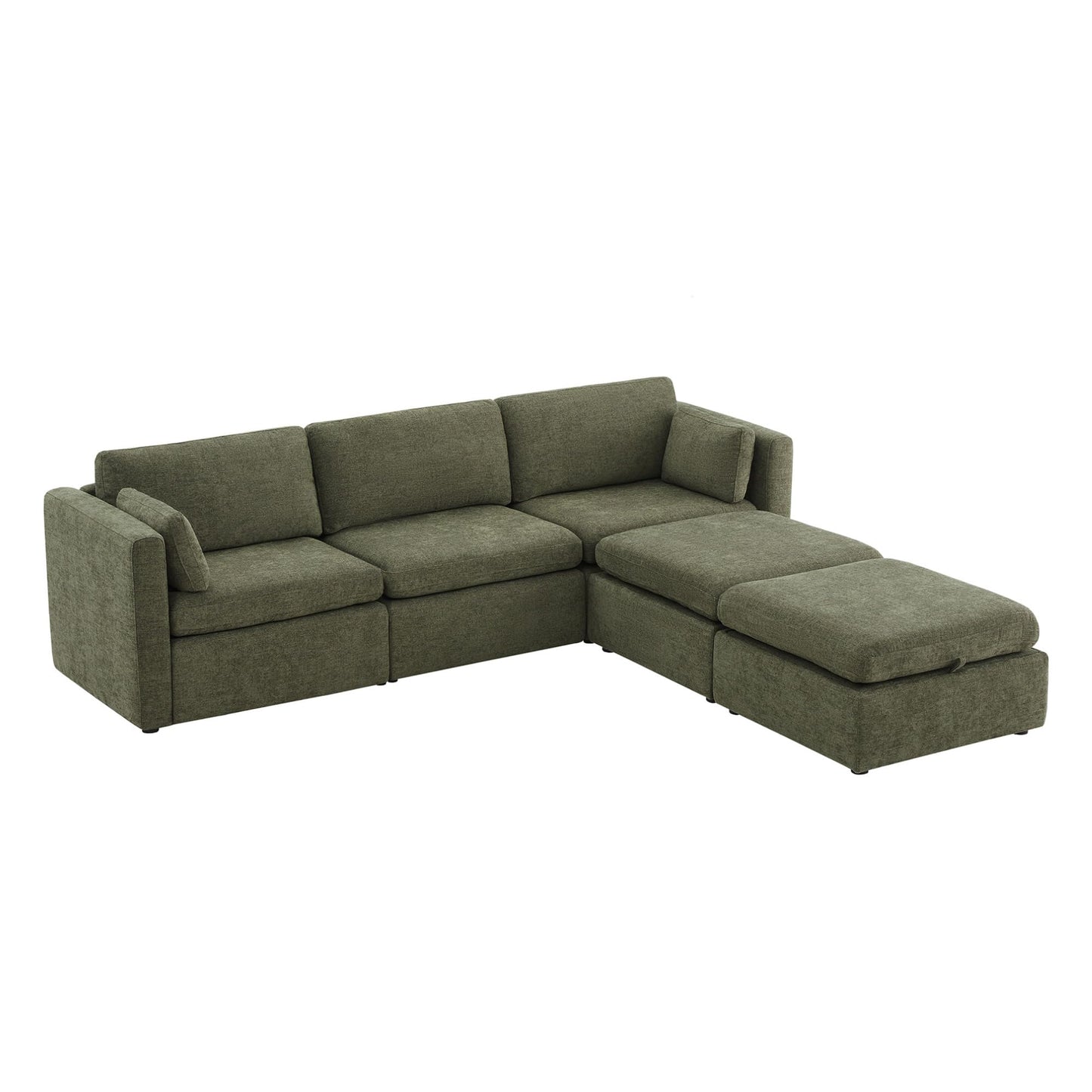 U-Shaped Modular Sofa Set, Extra Large Sectional Couch with Reversible Chaise, 146 inch Width EK HOME FURNITURE