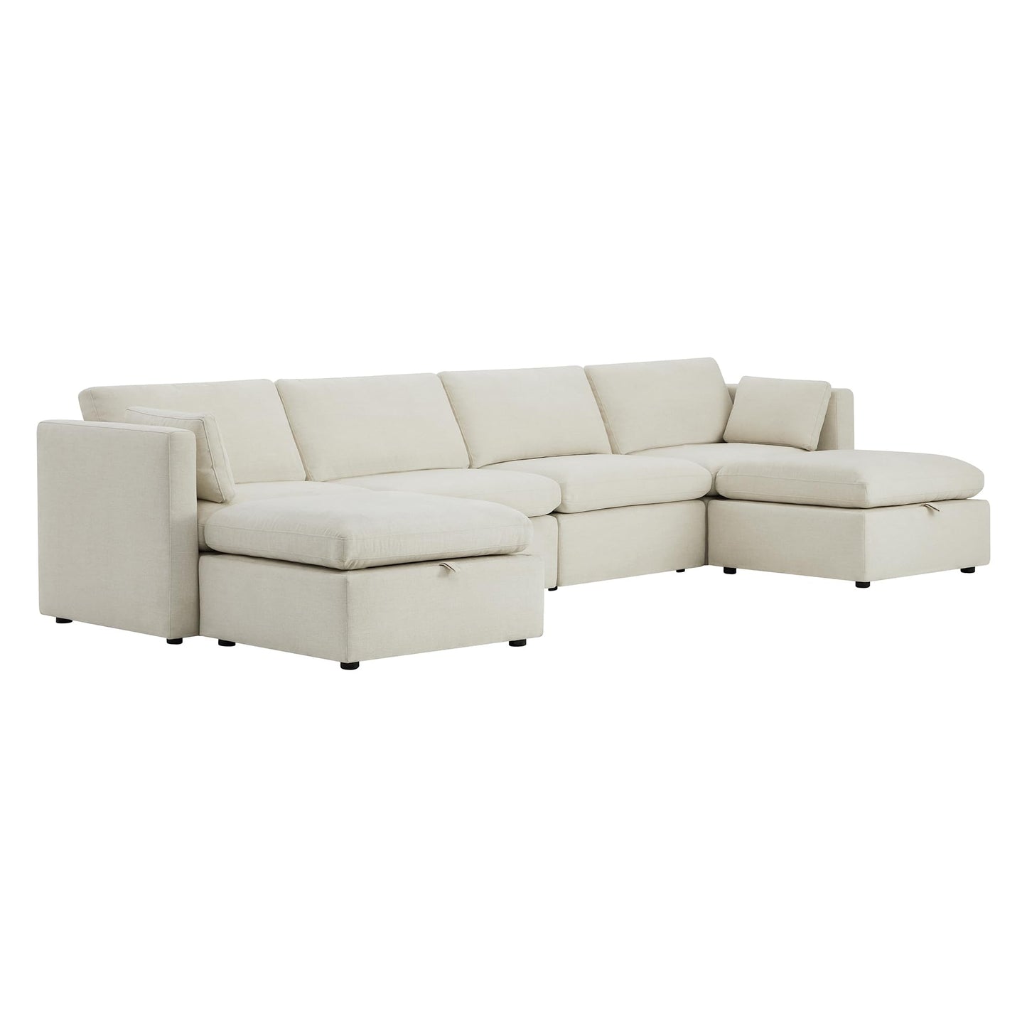 U-Shaped Modular Sofa Set, Extra Large Sectional Couch with Reversible Chaise, 146 inch Width EK HOME FURNITURE