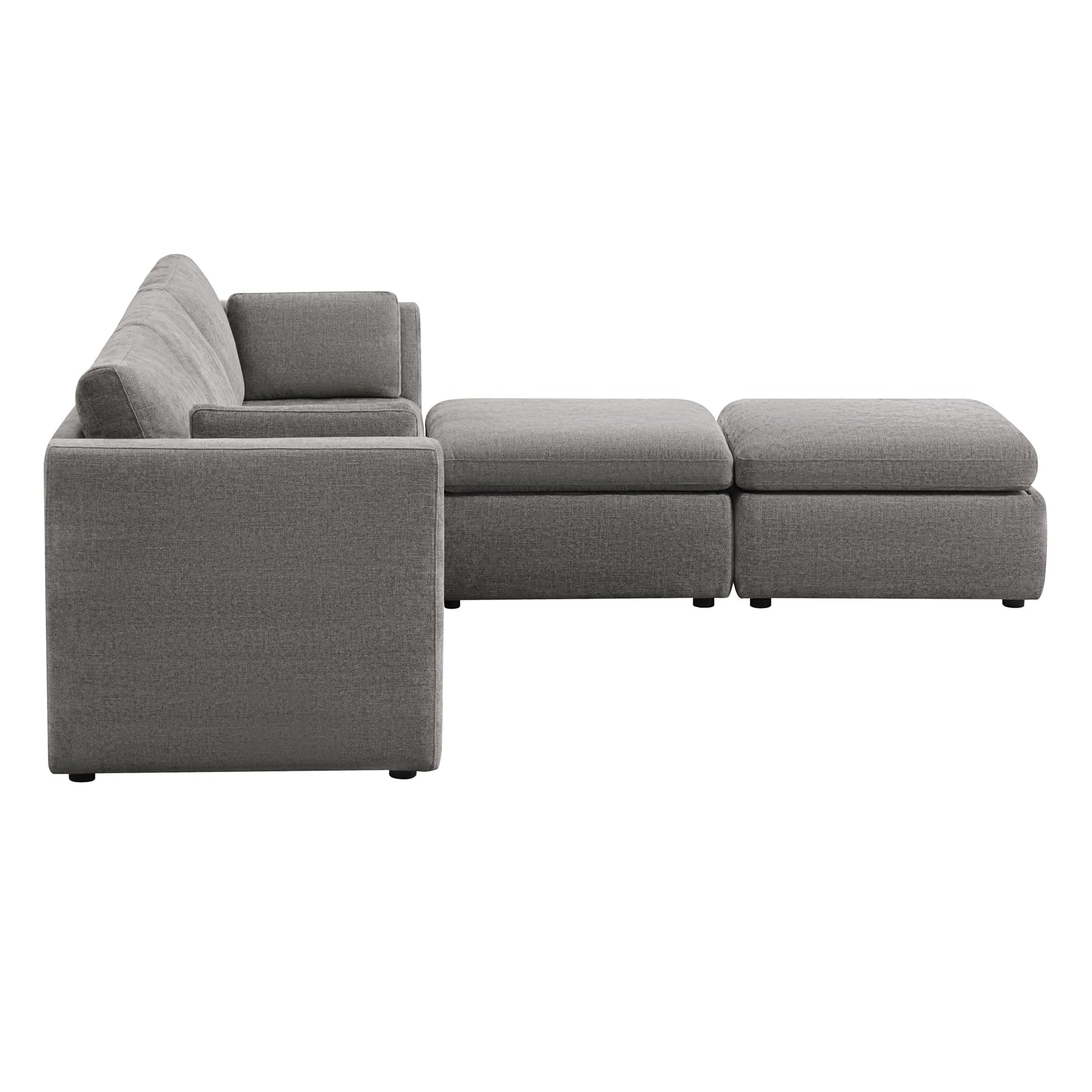 U-Shaped Modular Sofa Set, Extra Large Sectional Couch with Reversible Chaise, 146 inch Width EK HOME FURNITURE