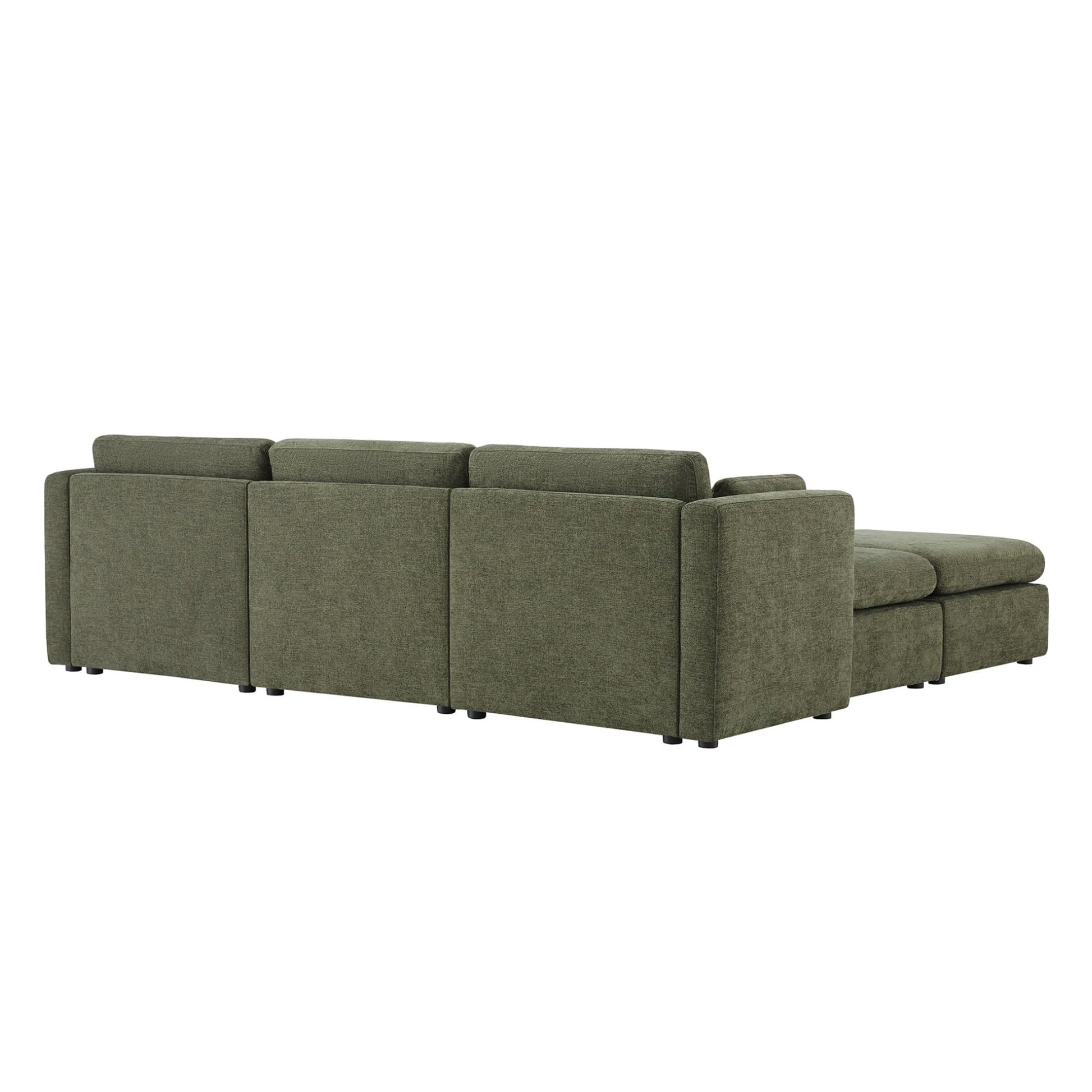 U-Shaped Modular Sofa Set, Extra Large Sectional Couch with Reversible Chaise, 146 inch Width EK HOME FURNITURE