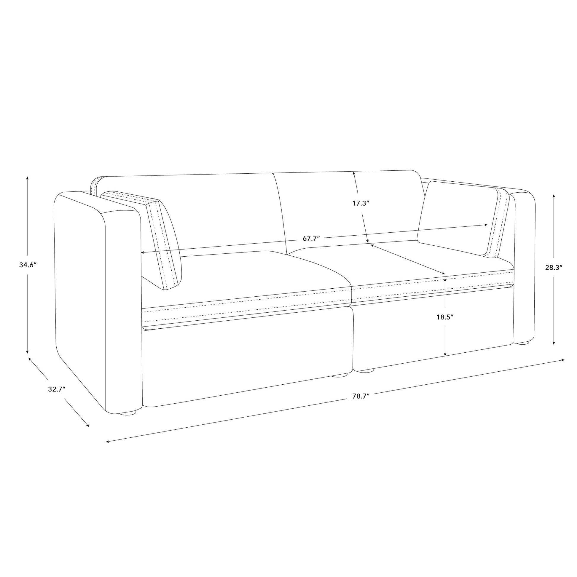 U-Shaped Modular Sofa Set, Extra Large Sectional Couch with Reversible Chaise, 146 inch Width EK HOME FURNITURE