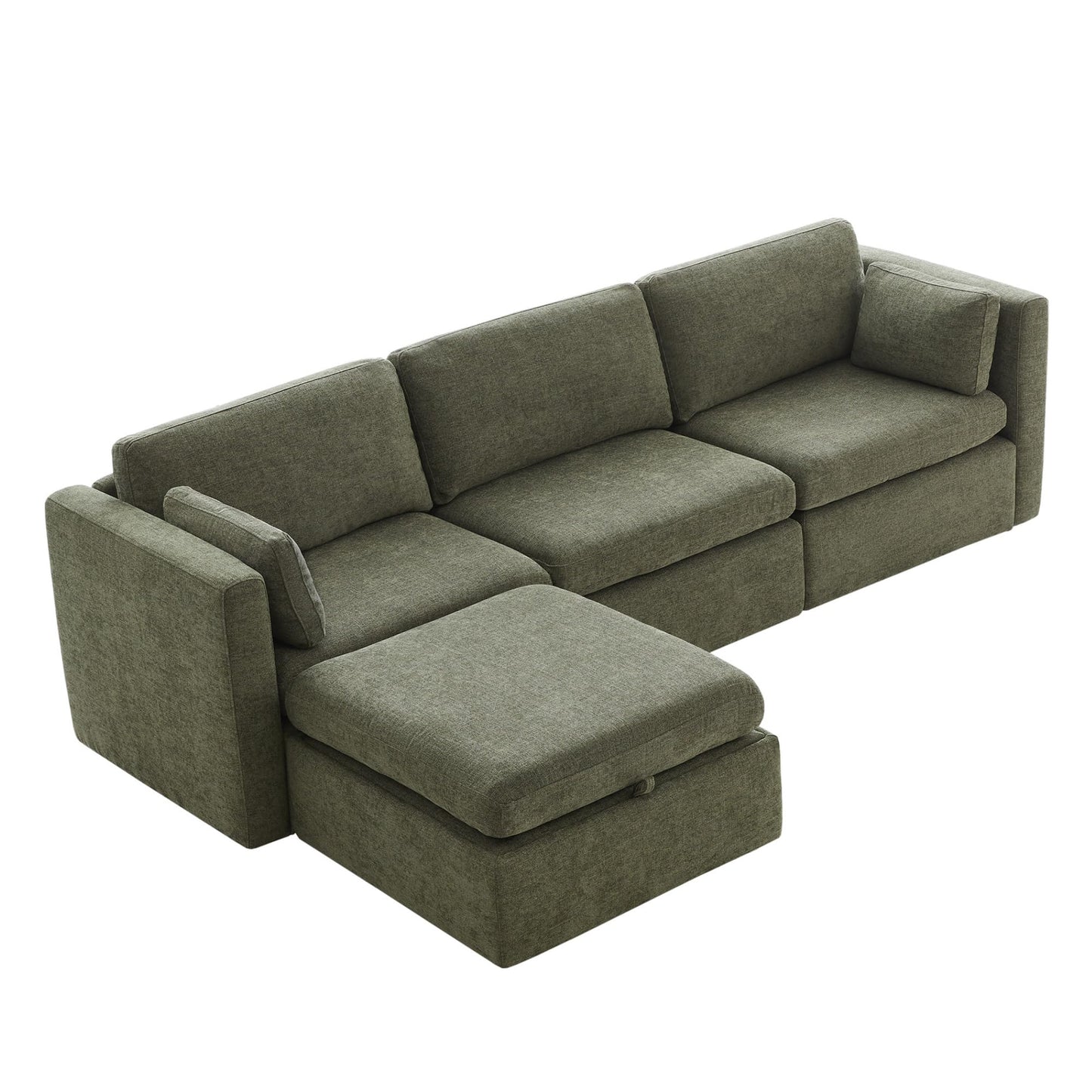 U-Shaped Modular Sofa Set, Extra Large Sectional Couch with Reversible Chaise, 146 inch Width EK HOME FURNITURE