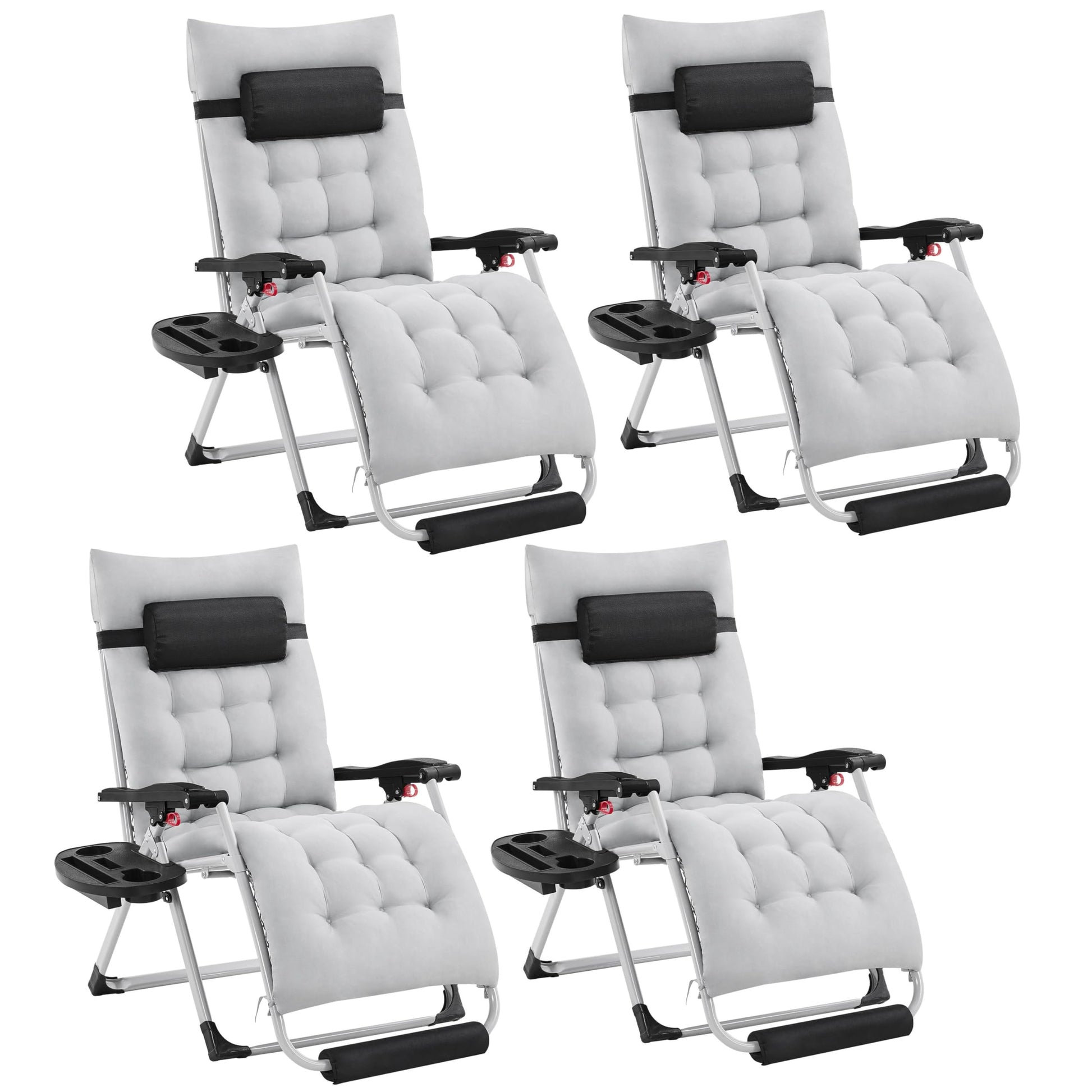 Zero Gravity Chair, with Removable Pad & Headrest & Side Cup Holder EK HOME FURNITURE